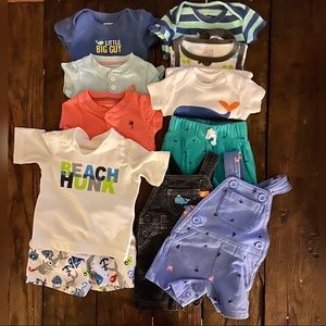 Newborn boy’s 11 piece bundle summer clothes
